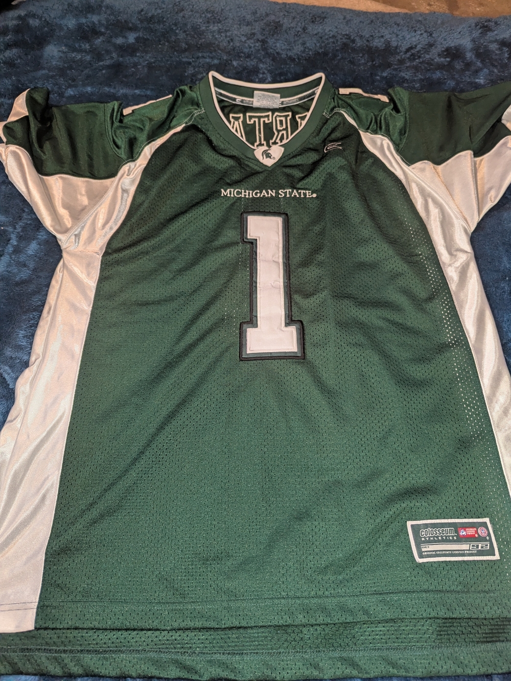 Michigan State Green #1 Football Jersey by Colosseum